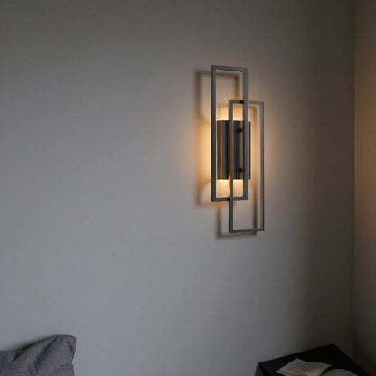 Modern Linear LED Wall Sconce 16 in Matte Black Aluminum for Hallways Bedrooms Living Rooms 3000K Warm Accent Light