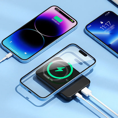 20000mAh High-Speed Wireless Battery Pack with Digital Display & Qi Charging for iPhone Android Tablets