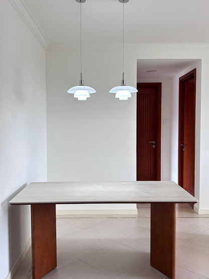 Glass Globe Ceiling Light 11-Inch White Shade Adjustable Hanging Fixture E27 Socket for Kitchen Dining Room Bedroom Modern Minimalist Scandi