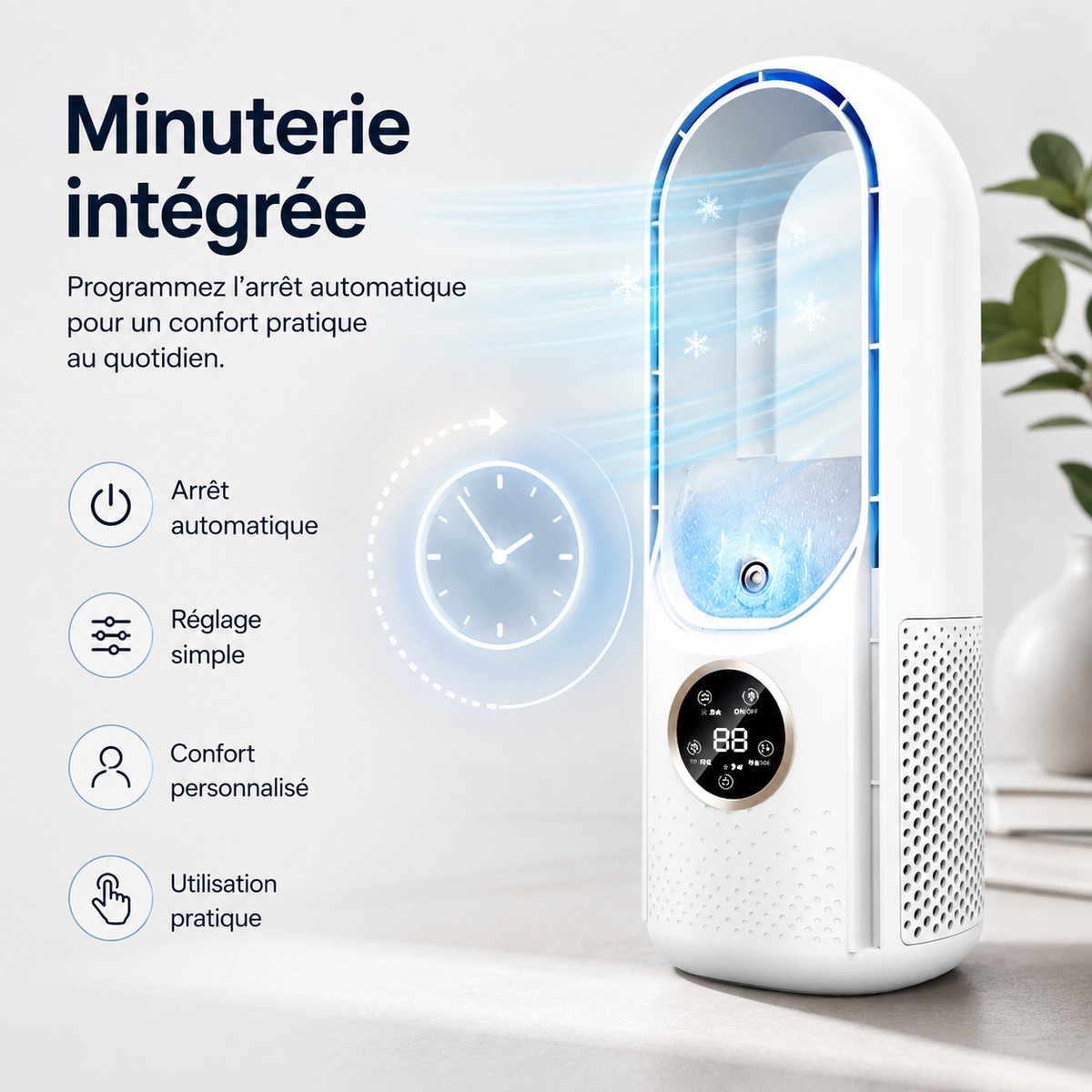 Portable USB Air Cooler Fan with Humidifier & Filter – 6-Speed Personal Desktop Cooling Fan for Home Office Travel Camping – Quiet