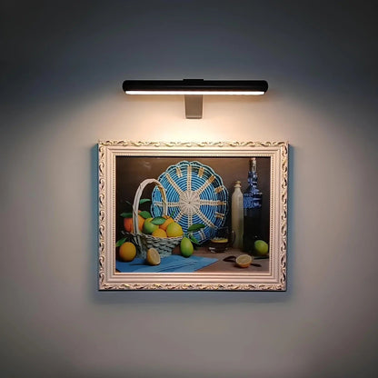 Adjustable Metal LED Wall Sconce Wireless USB Battery Operated Swivel Arm Lamp for Framed Art Paintings Photos Stepless Dimmer Indoor Accent