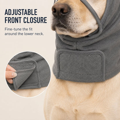 Ortekor Calming Dog Hood with Clear Viewing Panel, Gentle Head & Neck Wrap for Grooming, Thunderstorms, Fireworks & Travel Comfort