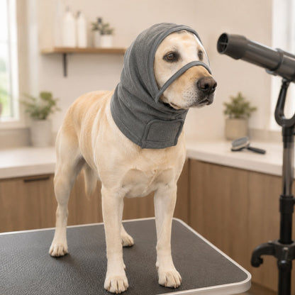 Ortekor Calming Dog Hood with Clear Viewing Panel, Gentle Head & Neck Wrap for Grooming, Thunderstorms, Fireworks & Travel Comfort