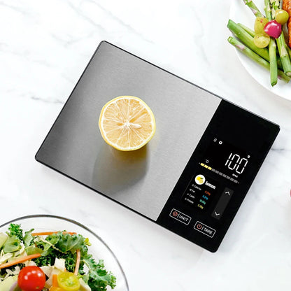Digital Kitchen Nutrition Scale with Macro Tracking & Color Display for Meal Prep, Diet Planning & Cooking