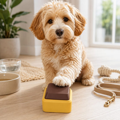 Ortekor PawTalk Recordable Pet Communication Button for Dogs & Cats - Voice Training Toy for Food, Water, Walks & Play