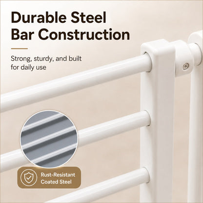 Ortekor No-Drill Expandable Pet Gate for Doorways - Adjustable Indoor Barrier for Small Dogs
