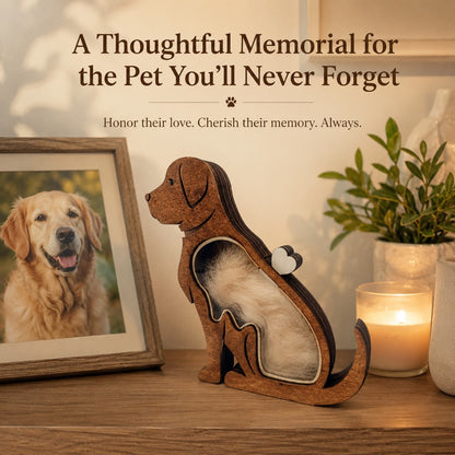 Ortekor Wooden Pet Fur Keepsake Box for Grooming Memories & Pet Loss - Display Their Fur Instead of Hiding It Away