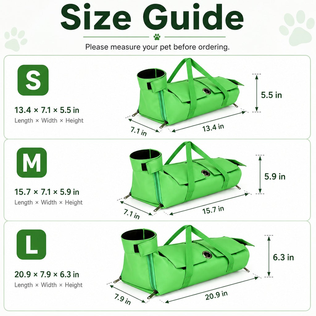 Ortekor Multi-Use Cat Carrier & Grooming Bag - Easy Paw Access for Vet Visits & At-Home Care
