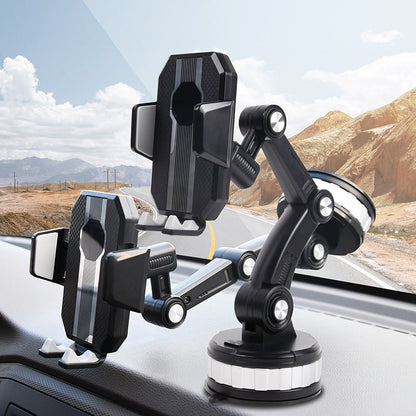 Adjustable Windshield Phone Mount with Extendable Arm for Smartphones & GPS Navigation in Cars, Trucks, SUVs