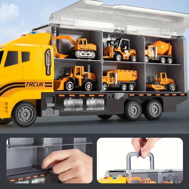 Construction Toys for Kids Ages 3 and Up, Toy Excavator and Toy Crane Building Toys, Construction Toy Set with Tools