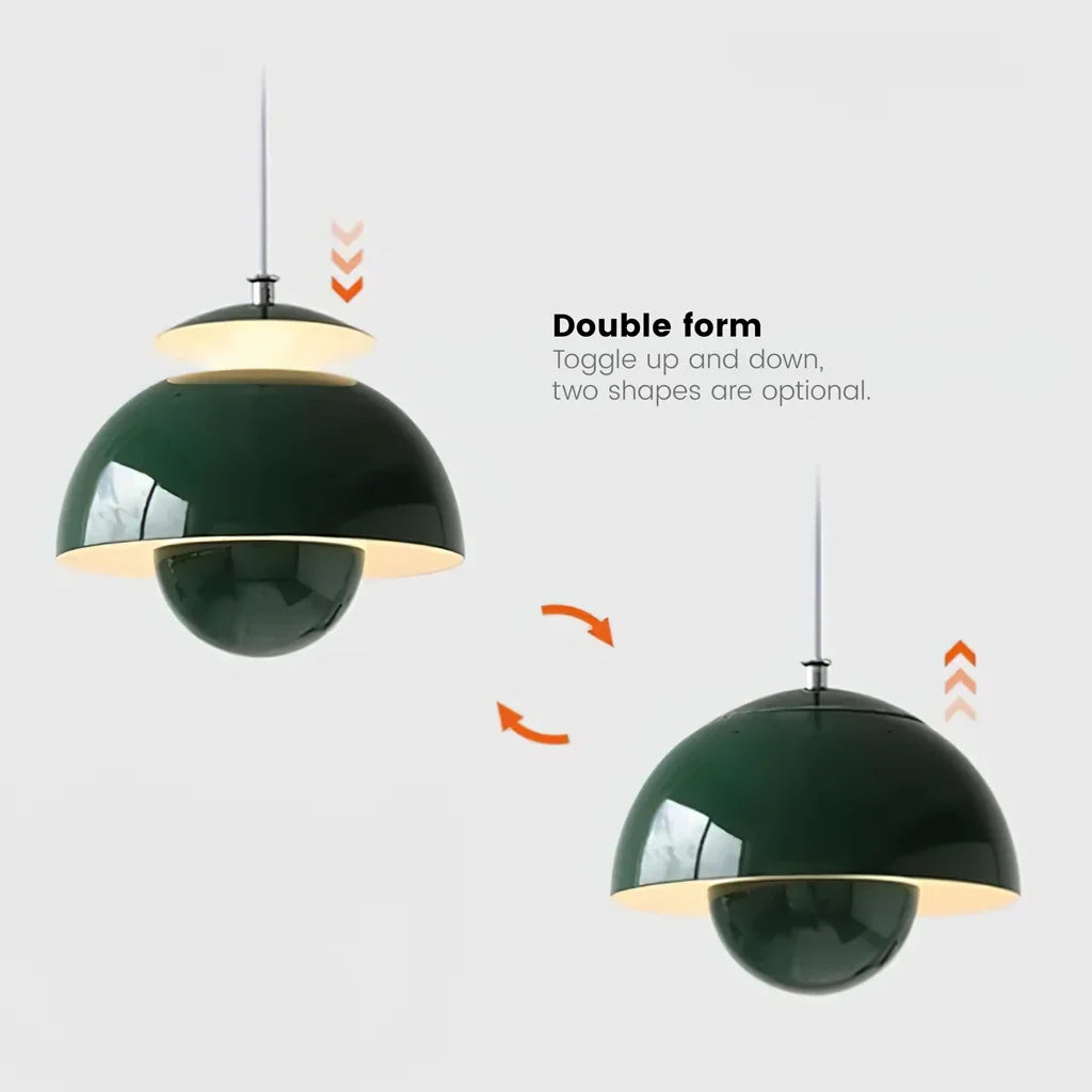 Globe Ceiling Light Fixture 10 Inch Metal Drop Lamp for Kitchen Island Dining Room Modern Industrial Hanging Orb Chandelier Adjustable Cord