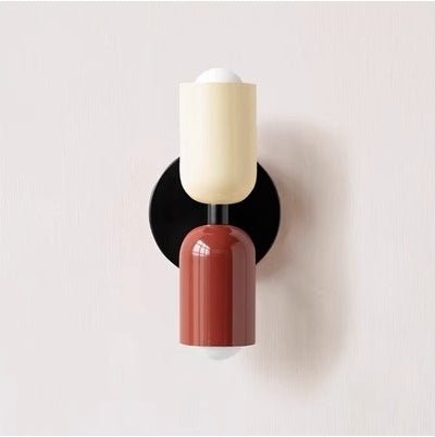 Soft-Tone Metal Wall Sconce with LED Bulb for Bedroom & Living Room | Hardwired E27 Socket Accent Light | Minimalist Nordic Design for