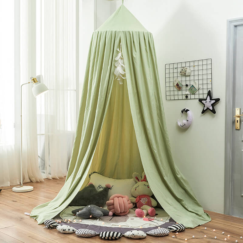 Sheer Hanging Tent Drape for Kids Bedroom – Cozy Hideaway Curtain with Light-Blocking Fabric for Naps & Reading Nook