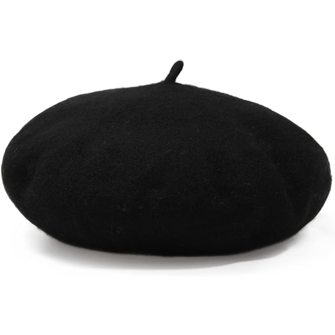 Women's Wool Beret Hat – Lightweight Parisian-Style Winter Cap in 10 Colors for Fall & Cold Weather