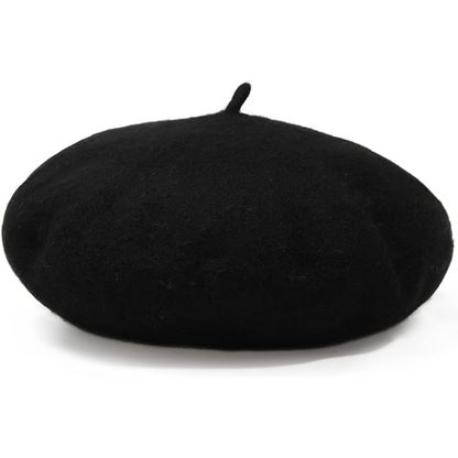 Women's Wool Beret Hat – Lightweight Parisian-Style Winter Cap in 10 Colors for Fall & Cold Weather
