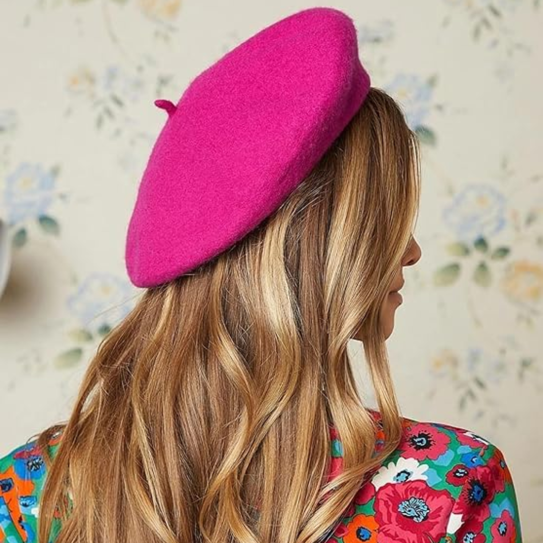 Women's Wool Beret Hat – Lightweight Parisian-Style Winter Cap in 10 Colors for Fall & Cold Weather