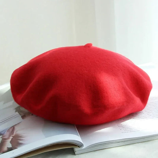 Sombrero de fieltro suave para mujer estilo francés, boina de artista elástica, accesorio de moda para otoño e invierno, uso diario, informal o formal