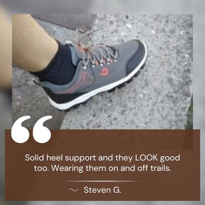 Orthopedic Hiking Shoes for Men & Women with Arch Support & Pain Relief, Wide Toe Box Sneakers for All-Day Comfort, Breathable Walking Shoes