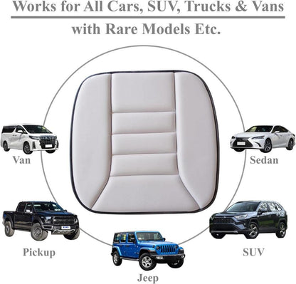 Gel-Infused Memory Foam Seat Cushion for Car Driver Support Relief Black Gray