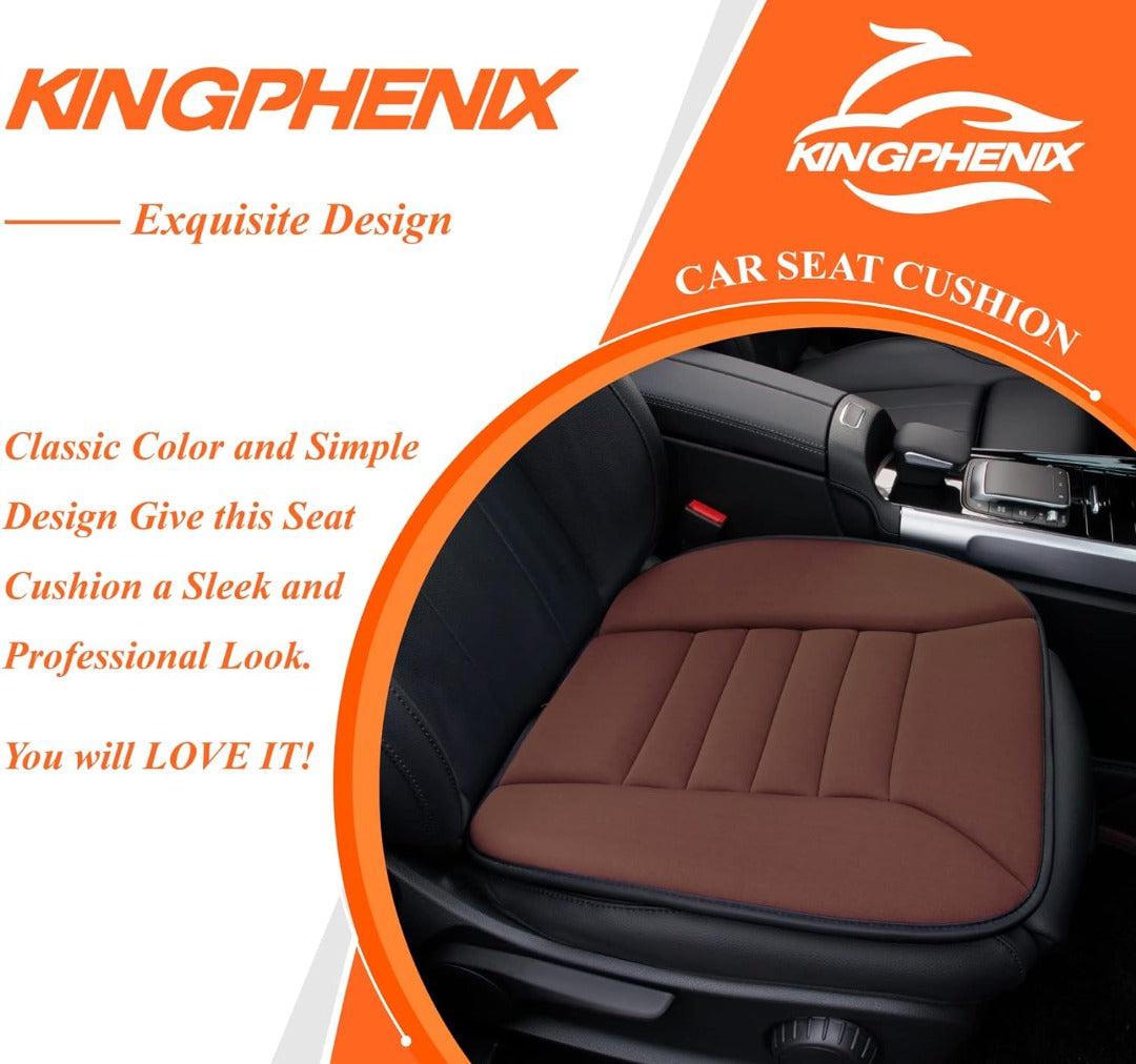 Gel-Infused Memory Foam Seat Cushion for Car Driver Support Relief Black Gray