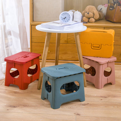 Collapsible Stepping Stool with Carry Handle for Kids & Adults – Lightweight Portable Home Helper