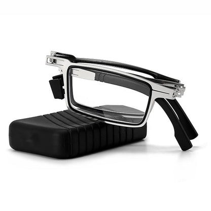 Ultra-Slim Foldable Reading Glasses with Case – Portable Metal Reader for Men & Women, On-the-Go Vision Aid