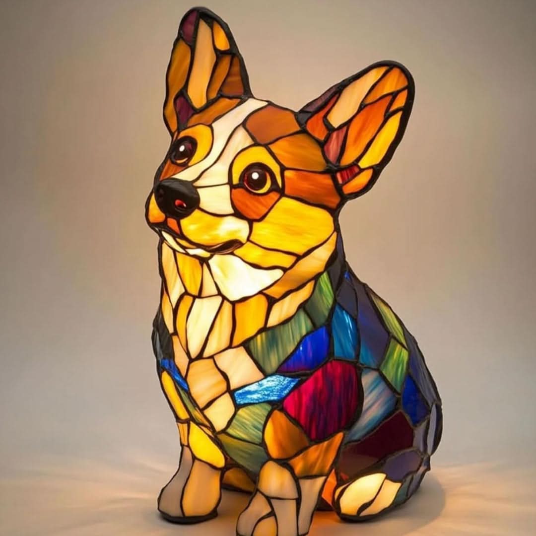 Dog Breed Sculpture LED Night Light USB Powered Desk Lamp for Bedroom Home Office Nightstand Decorative Accent Lighting