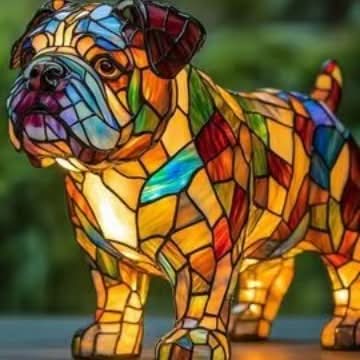 Dog Breed Sculpture LED Night Light USB Powered Desk Lamp for Bedroom Home Office Nightstand Decorative Accent Lighting