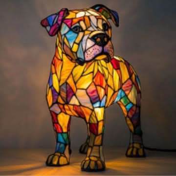 Dog Breed Sculpture LED Night Light USB Powered Desk Lamp for Bedroom Home Office Nightstand Decorative Accent Lighting