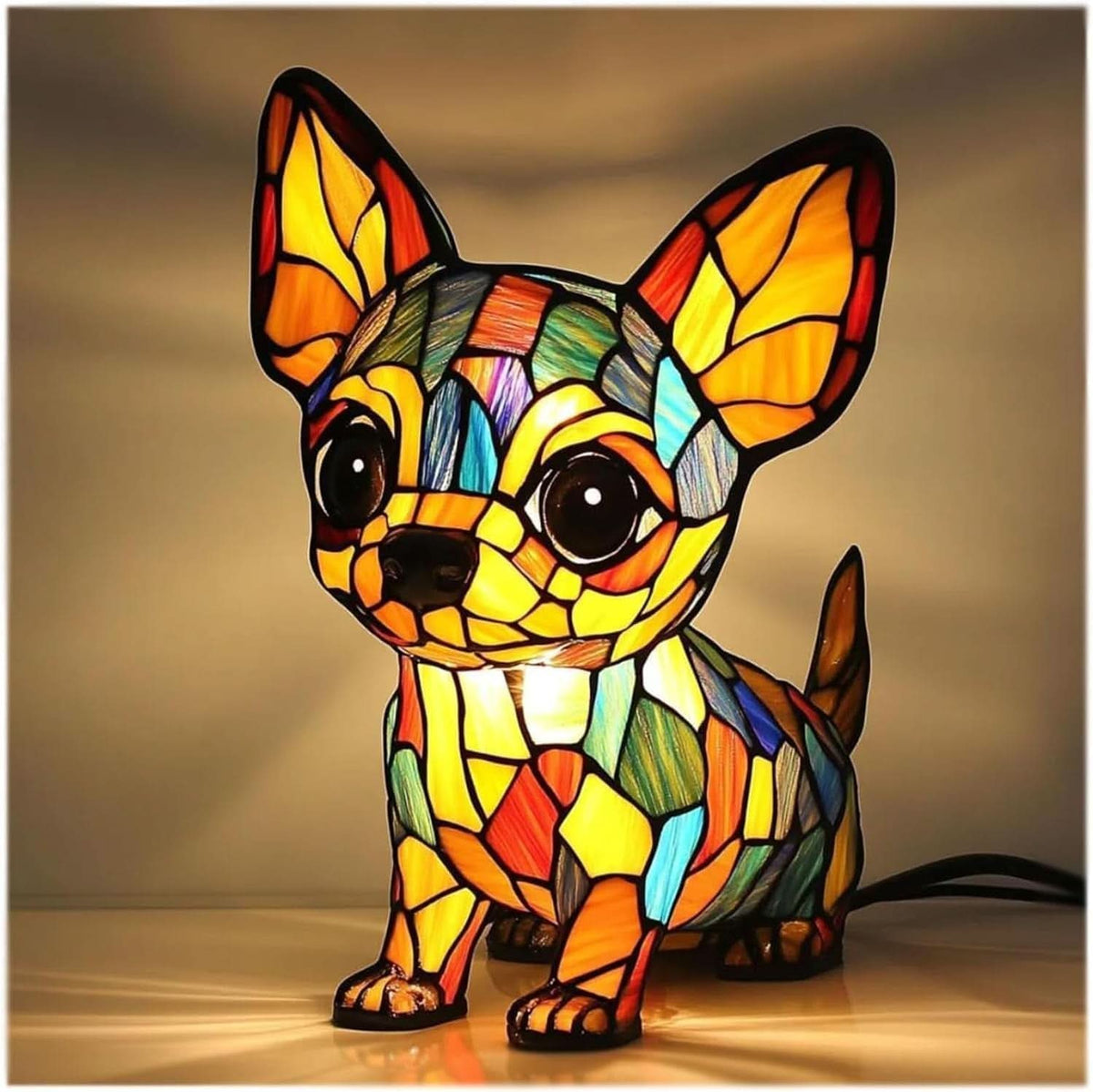 Dog Breed Sculpture LED Night Light USB Powered Desk Lamp for Bedroom Home Office Nightstand Decorative Accent Lighting
