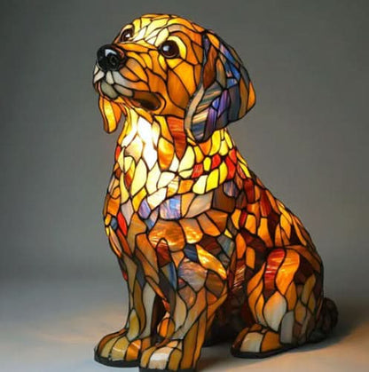 Dog Breed Sculpture LED Night Light USB Powered Desk Lamp for Bedroom Home Office Nightstand Decorative Accent Lighting
