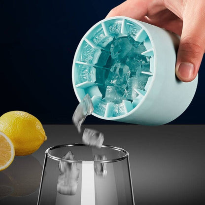 Portable Ice Maker | Silicone Ice Cube Tray with Easy Fill Design | Compact Solution for Refreshing Drinks