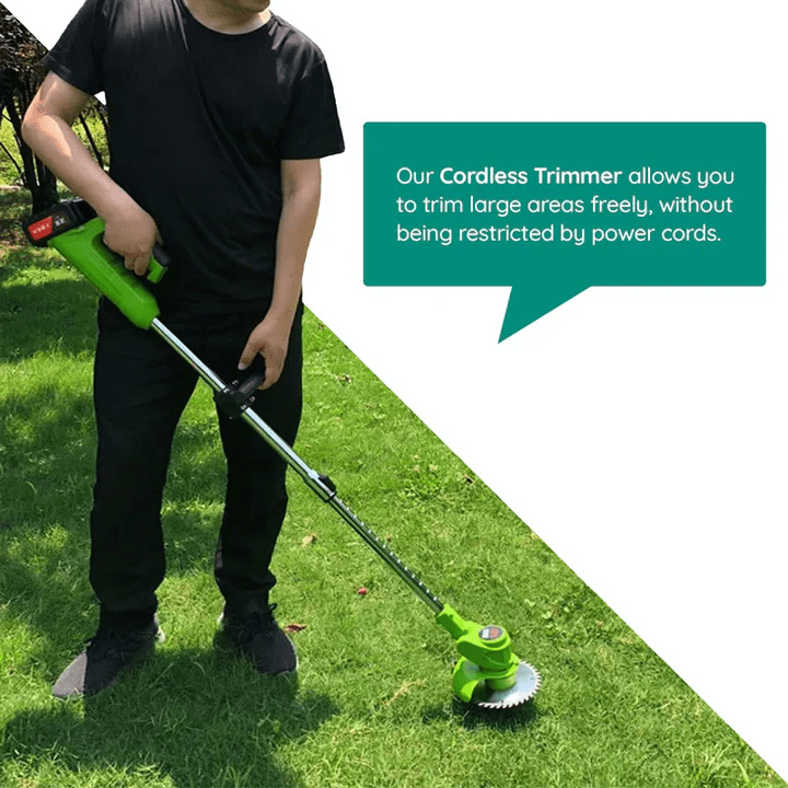 Electric Weed Eater, Electric Weed Wacker, Battery Powered Grass Cutter, Lightweight Battery Weed Trimmer with Blades