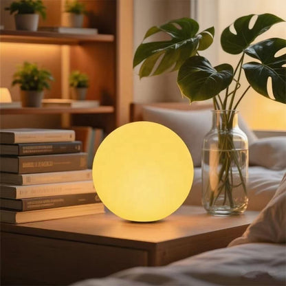 Lámpara LED esférica recargable con control remoto: 16 modos de color, resistente a la intemperie para iluminación ambiental en interiores y exteriores