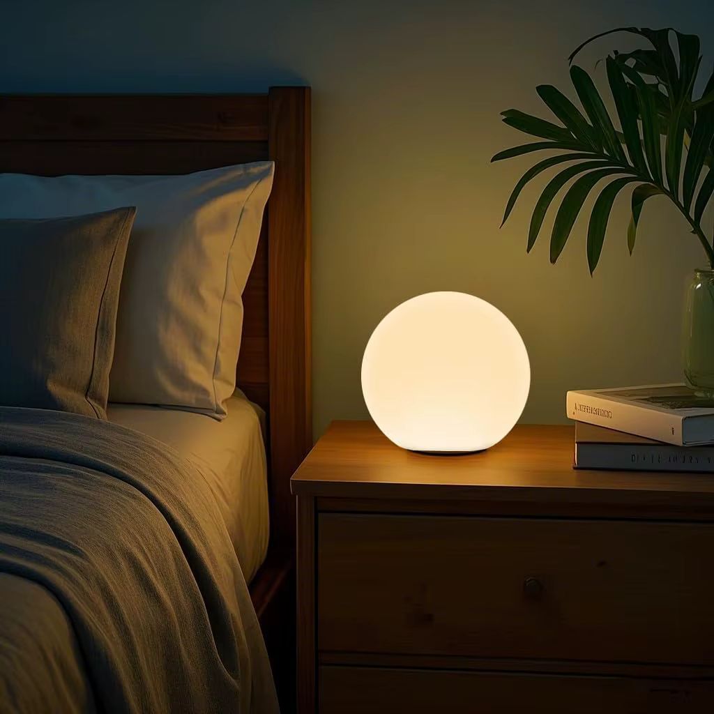 Lámpara LED esférica recargable con control remoto: 16 modos de color, resistente a la intemperie para iluminación ambiental en interiores y exteriores