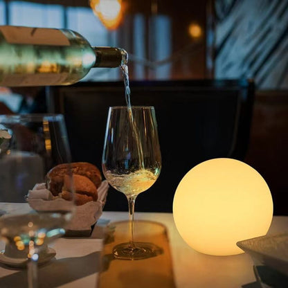 Lámpara LED esférica recargable con control remoto: 16 modos de color, resistente a la intemperie para iluminación ambiental en interiores y exteriores