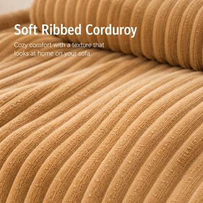 Ortekor 3-Sided Corduroy Pet Couch Cover for Dogs & Cats – Non-Slip Bolster Sofa Protector for Sofas & Chairs, Helps Keep Fur & Everyday Messes Off Furniture