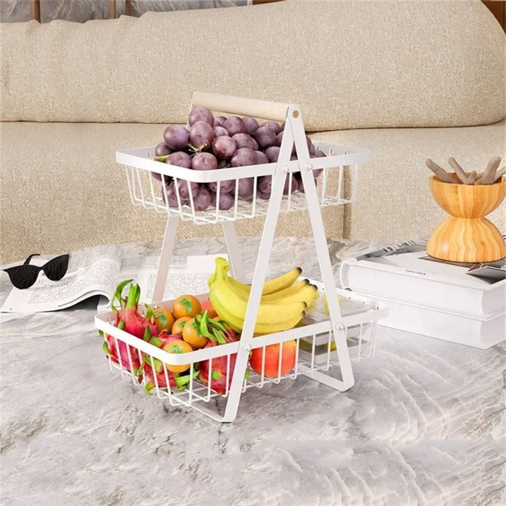 HARVESTTIER – Frutero de 2 niveles para un almacenamiento diario elegante