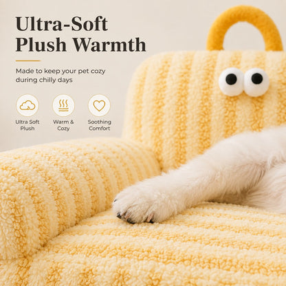 Ortekor Cozy Pet Sofa Bed for Cats & Small Dogs - Warm Indoor Lounger with Winter & All-Season Options