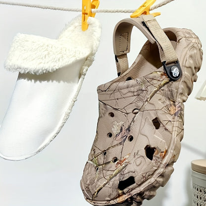 Lined Winter Clogs with Removable Fur Lining for Men & Women | Indoor Outdoor Slip-On House Shoes EVA Non-Slip Footwear
