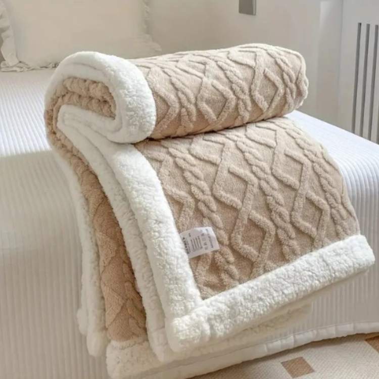 Plush Sherpa Gravity Blanket 59×79 inches Brown Couch Throw Calming Sleep Aid Relaxation Layer for Bedroom Living Room Sofa Reading Nook Snu