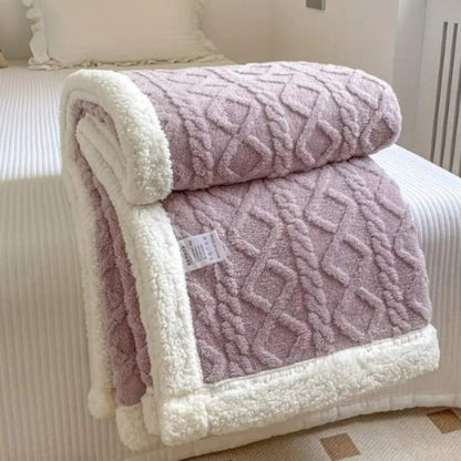 Plush Sherpa Weighted Throw Blanket with Glass Bead Fill for Better Sleep & Stress Relief