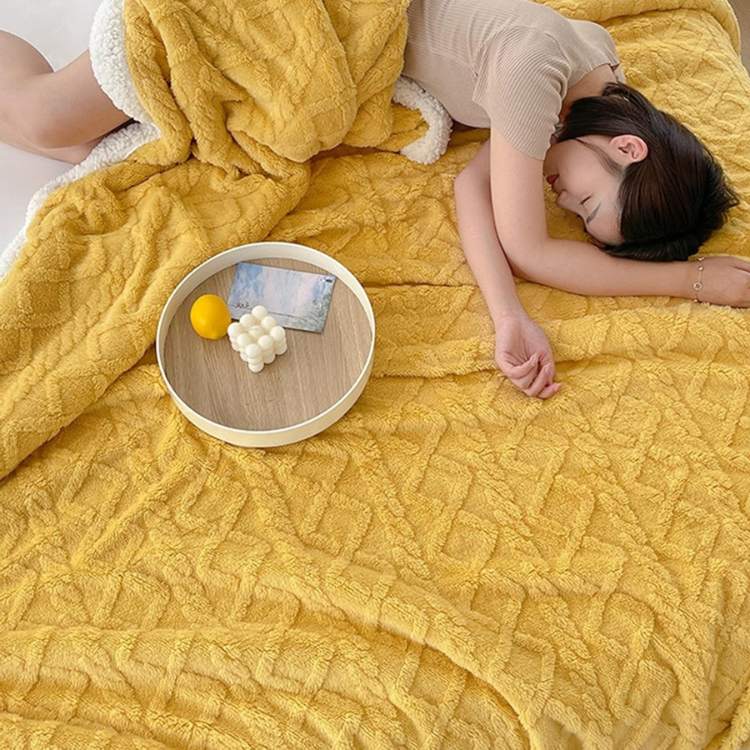 Plush Sherpa Weighted Throw with Glass Bead Fill – Cozy Quilted Lap Blanket for Beds, Couches, Reading, Lounging & Sleep – Machine Washable