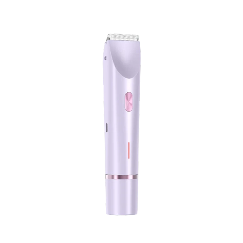 Rechargeable Women's Body Trimmer with Ceramic Blades for Sensitive Skin | Dual Head Cordless Grooming Tool for Bikini Area | Waterproof