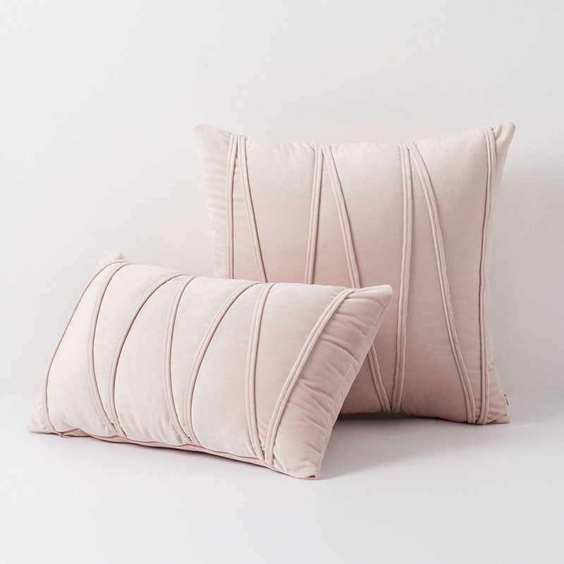 Velvet Throw Pillow Cover 18x18 Inch Square Pink Decorative Cushion Case for Couch Bedroom Living Room Chair Soft Zippered Polyester Sham 17