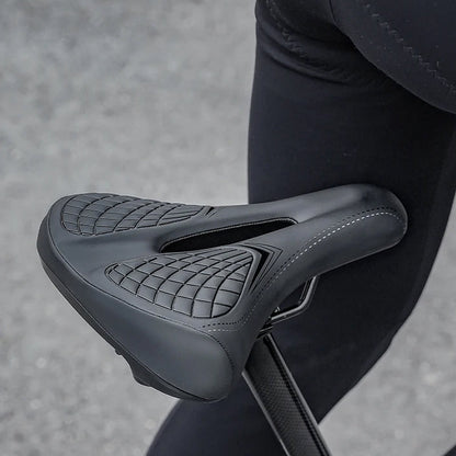 Mountain Bike Saddle with Ventilated Mesh, Spring Suspension & Taillight Mount for All-Terrain Cycling