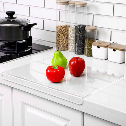Clear Acrylic Kitchen Countertop Protector Board – Heat & Scratch Resistant Workspace Shield for Food Prep, Dishwasher Safe