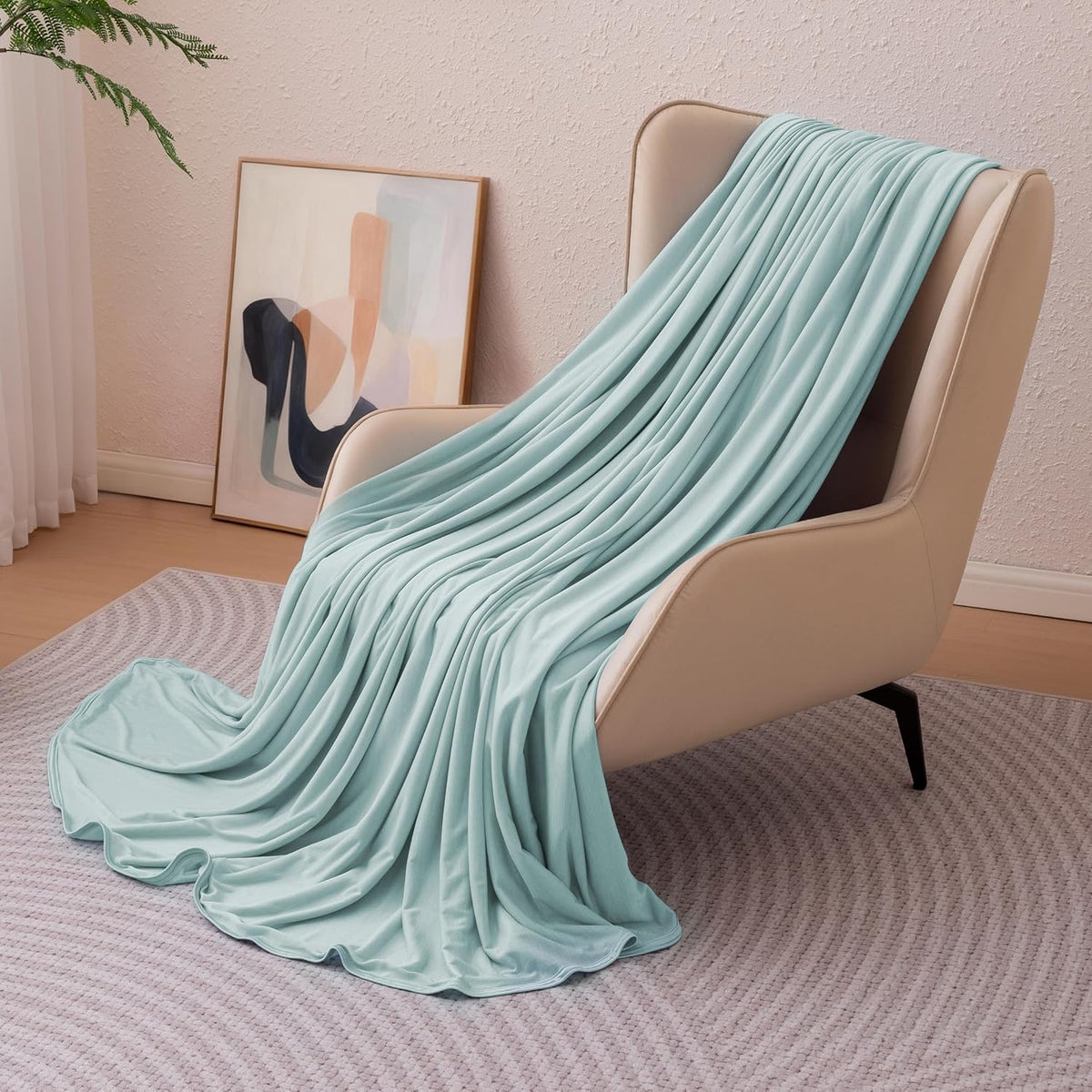 Comodidad refrescante | Manta ligera reversible para personas calurosas | Manta fina y suave para cama y sofá
