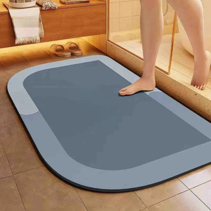 Quick-Dry Non-Slip Bath Mat with Moisture-Wicking Core for Bathroom, Shower & Toilet