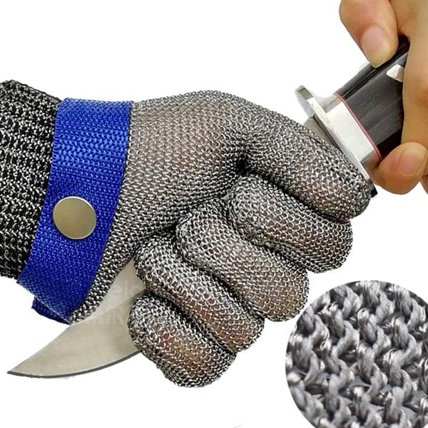 Cut-Resistant Stainless Steel Mesh Safety Glove for Kitchen, Oyster Shucking, Fishing & Food Prep